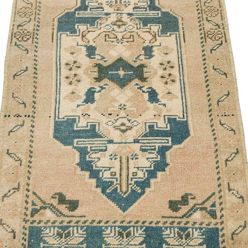 El Dokuma Vintage Halı - 49 cm x 96 cm - K0080501
