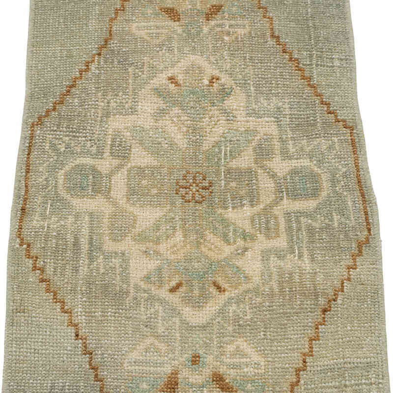 El Dokuma Vintage Halı - 37 cm x 75 cm - K0080504