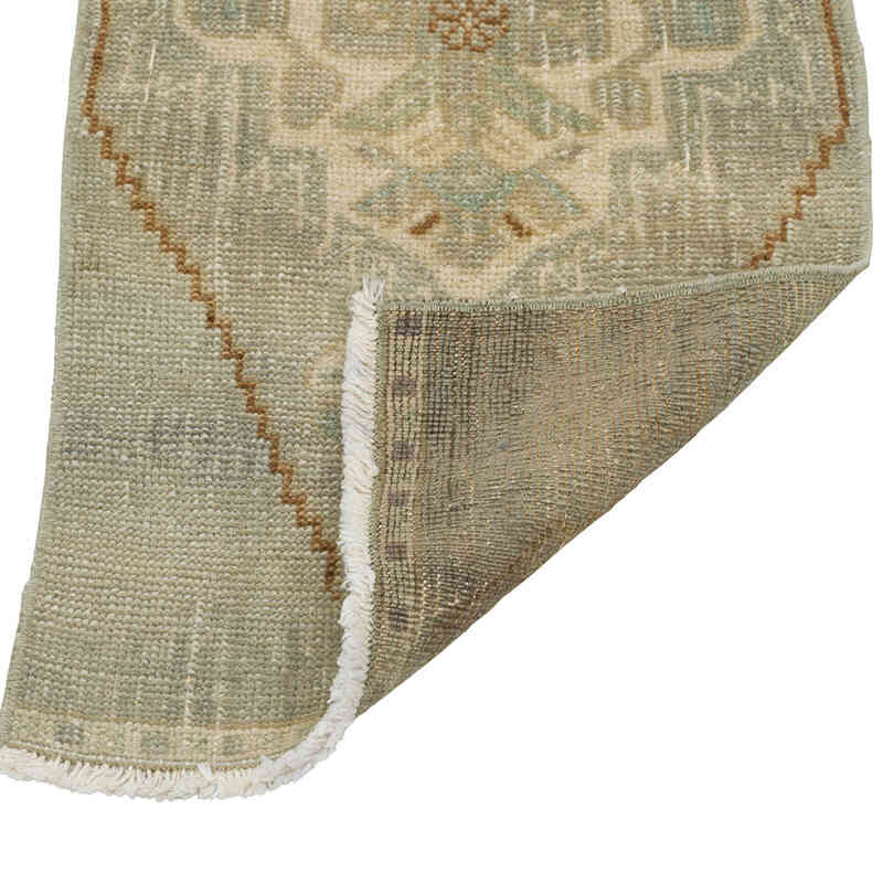 El Dokuma Vintage Halı - 37 cm x 75 cm - K0080504