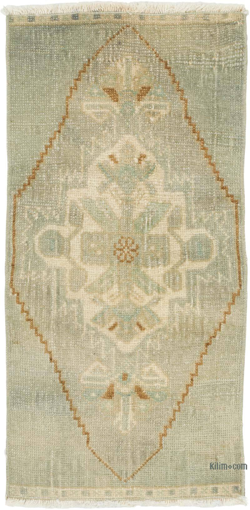El Dokuma Vintage Halı - 37 cm x 75 cm - K0080504