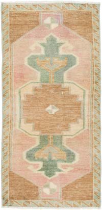 El Dokuma Vintage Halı - 43 cm x 89 cm