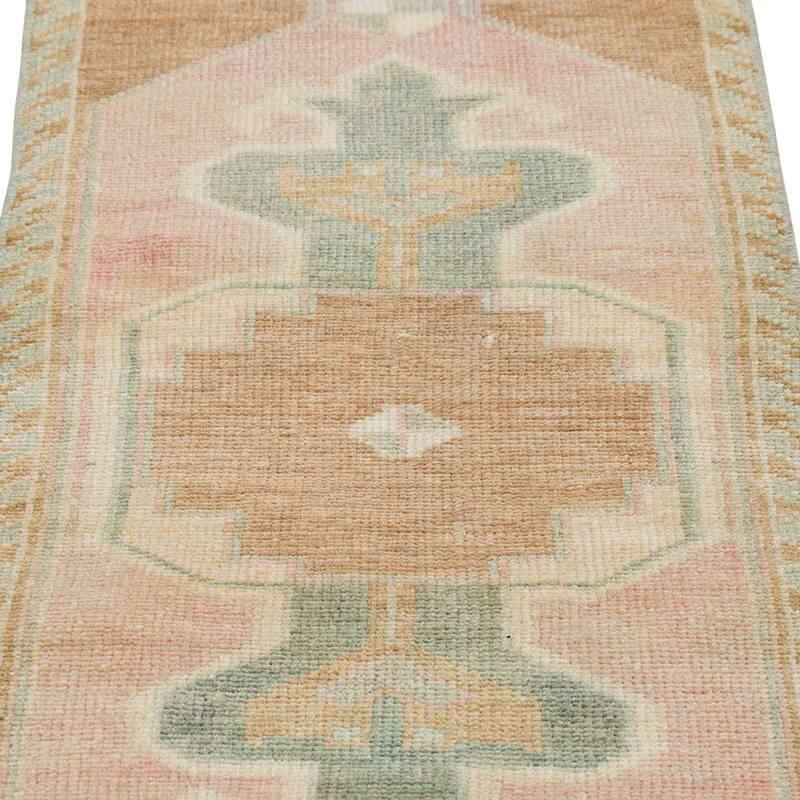 Alfombra Vintage Turca Anudada a Mano - 43 cm x 89 cm - K0080506