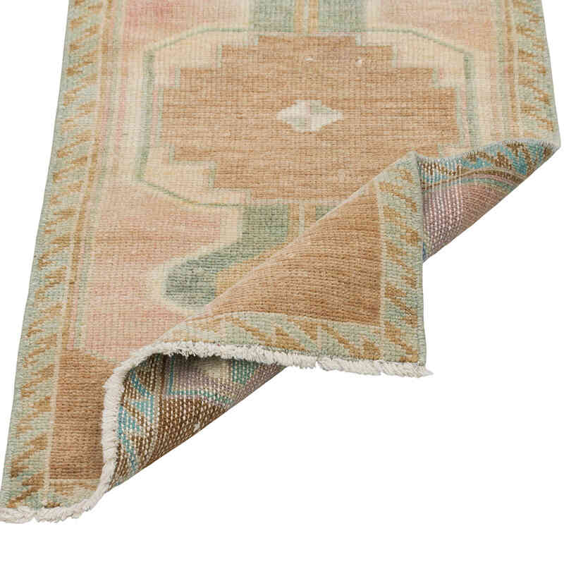 Alfombra Vintage Turca Anudada a Mano - 43 cm x 89 cm - K0080506