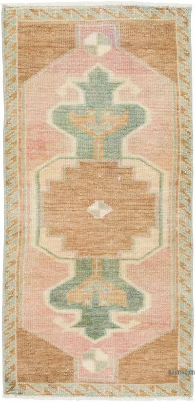 El Dokuma Vintage Halı - 43 cm x 89 cm
