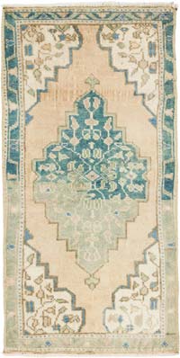 El Dokuma Vintage Halı - 47 cm x 95 cm