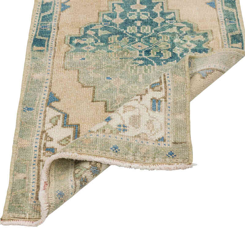 Alfombra Vintage Turca Anudada a Mano - 47 cm x 95 cm - K0080507