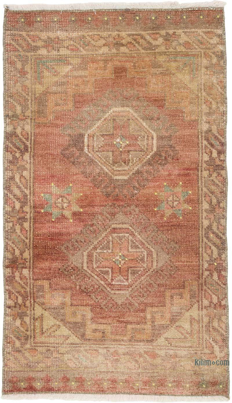 El Dokuma Vintage Halı - 48 cm x 82 cm - K0080508