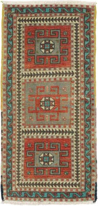 El Dokuma Vintage Halı - 52 cm x 107 cm