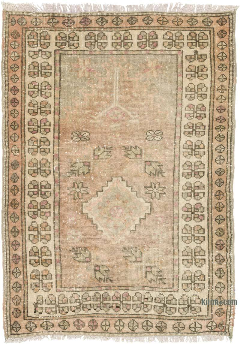 Vintage Turkish Hand-Knotted Rug - 2' 4" x 3' 3" (28" x 39") - K0080513
