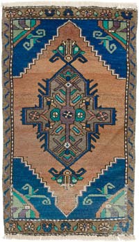 El Dokuma Vintage Halı - 47 cm x 76 cm