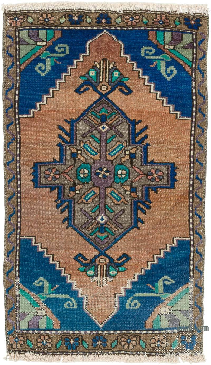 Alfombra Vintage Turca Anudada a Mano - 47 cm x 76 cm - K0080514