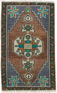 El Dokuma Vintage Halı - 50 cm x 80 cm