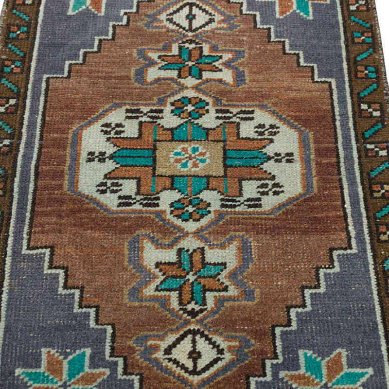 Alfombra Vintage Turca Anudada a Mano - 50 cm x 80 cm - K0080516
