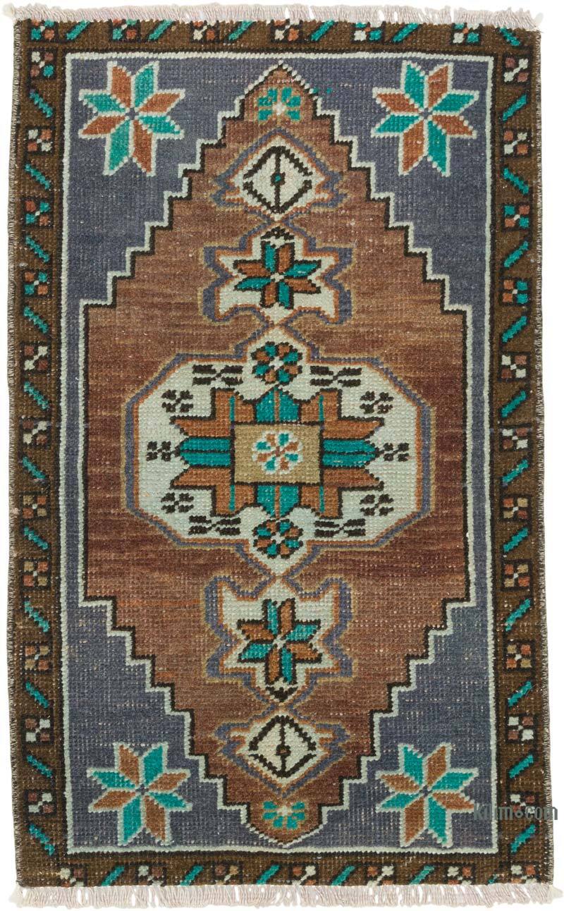Alfombra Vintage Turca Anudada a Mano - 50 cm x 80 cm - K0080516
