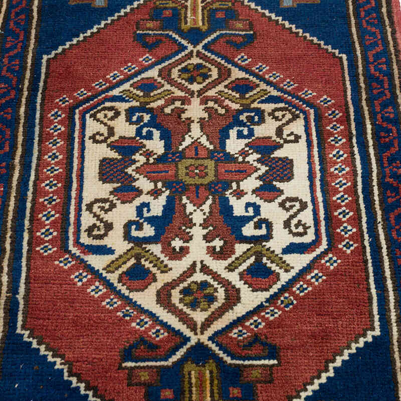 Vintage Turkish Hand-Knotted Rug - 1' 8" x 3' 8" (20" x 44") - K0080517