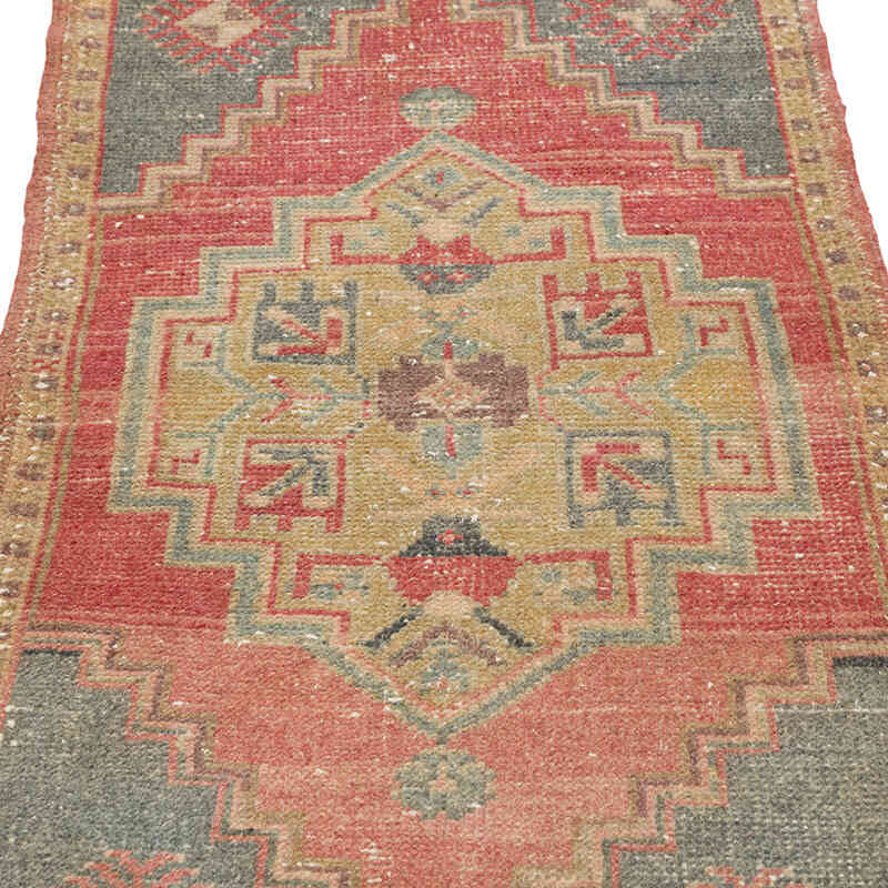 El Dokuma Vintage Halı - 58 cm x 100 cm - K0080521