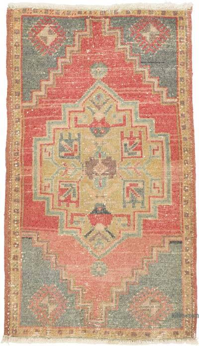 Alfombra Vintage Turca Anudada a Mano - 58 cm x 100 cm