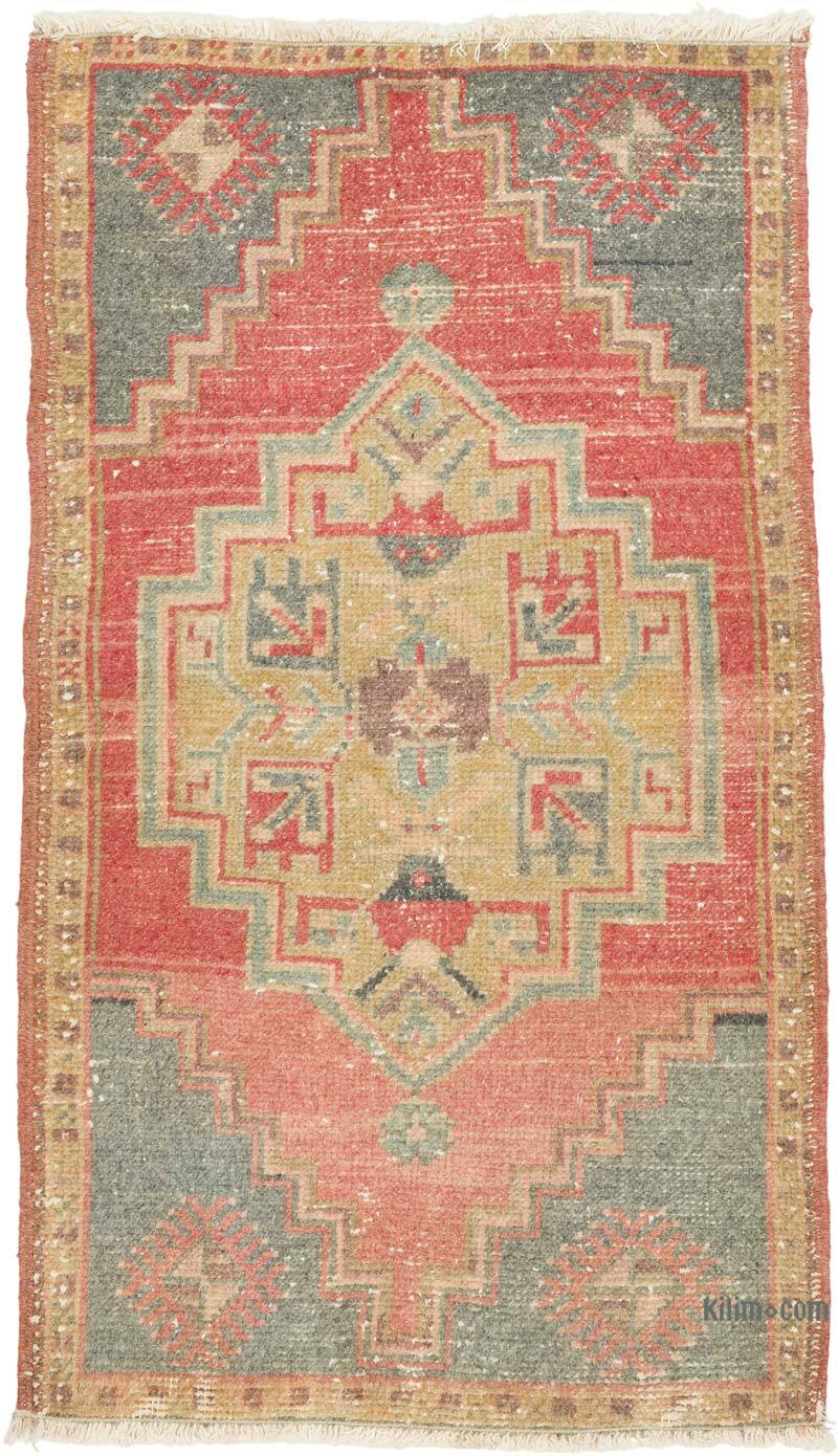 El Dokuma Vintage Halı - 58 cm x 100 cm - K0080521