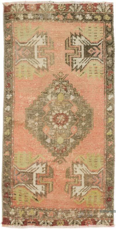 El Dokuma Vintage Halı - 46 cm x 91 cm