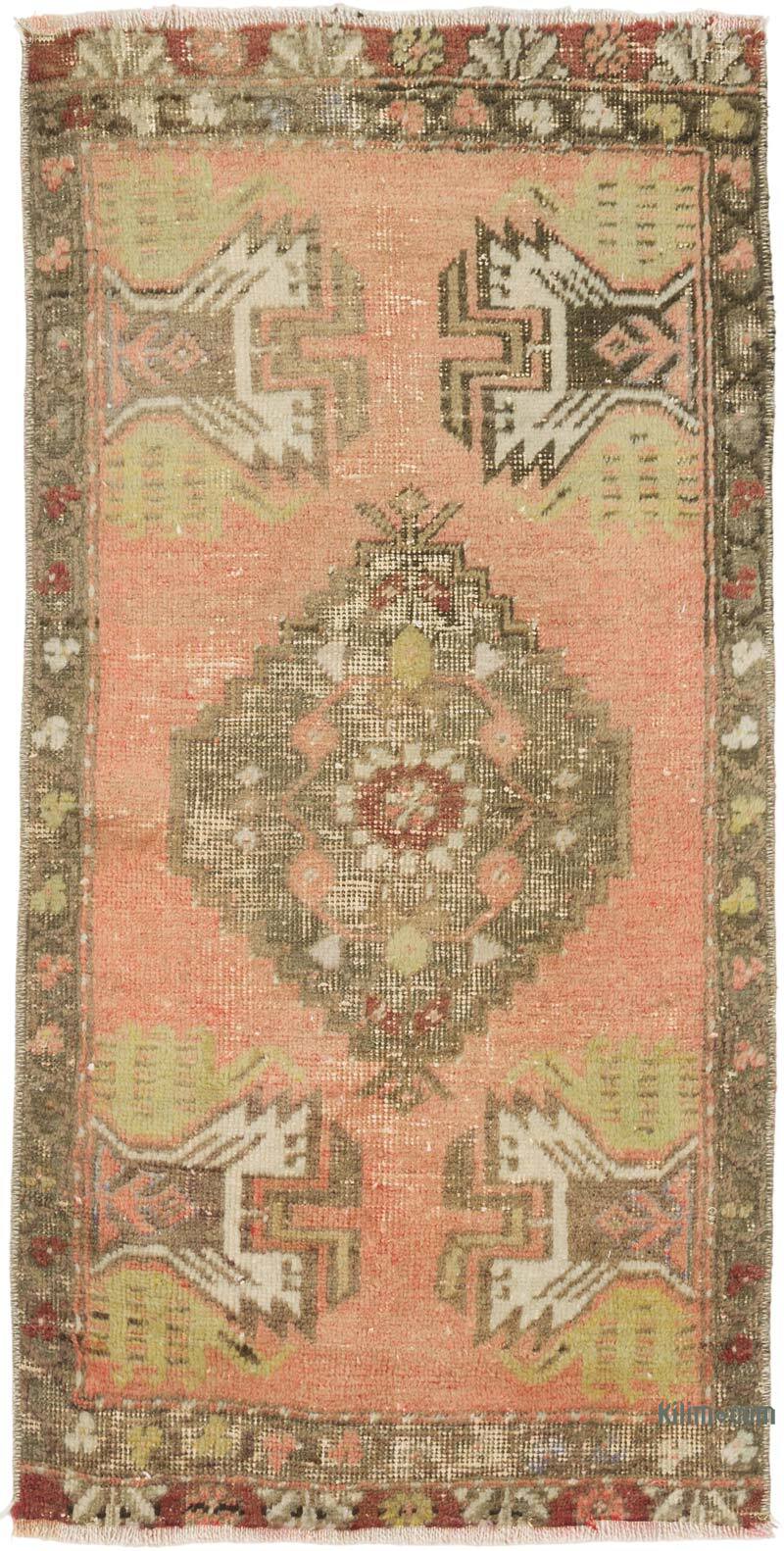 Vintage Turkish Hand-Knotted Rug - 1' 6" x 3'  (18" x 36") - K0080522