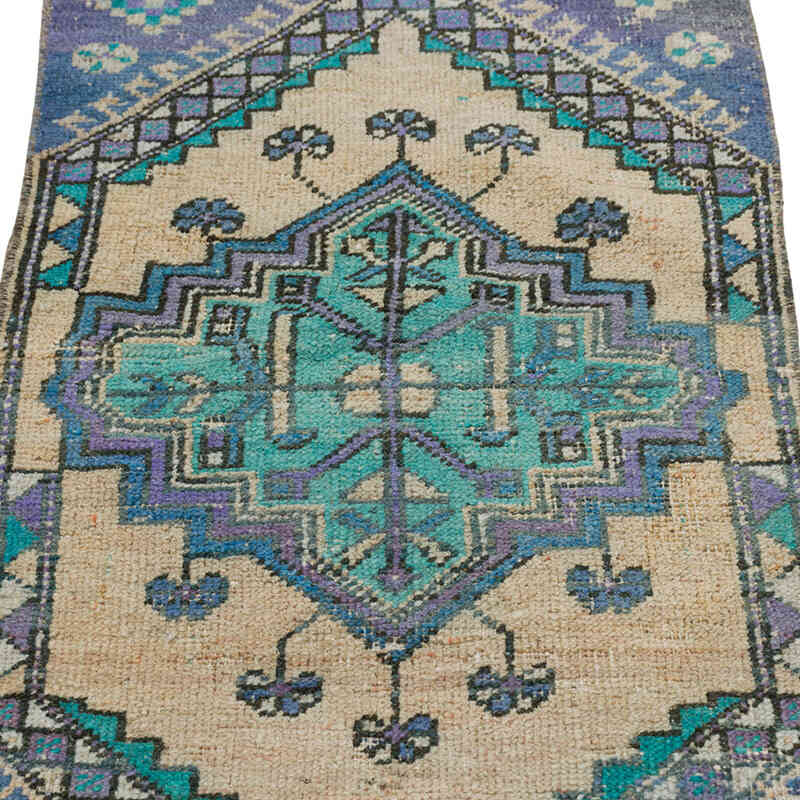 El Dokuma Vintage Halı - 44 cm x 89 cm - K0080523