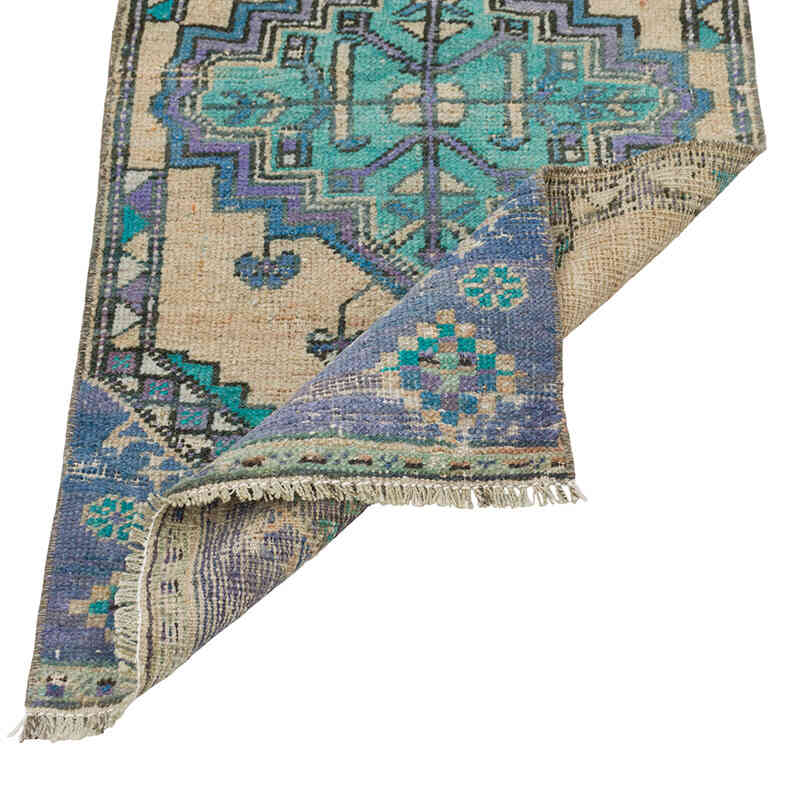 El Dokuma Vintage Halı - 44 cm x 89 cm - K0080523