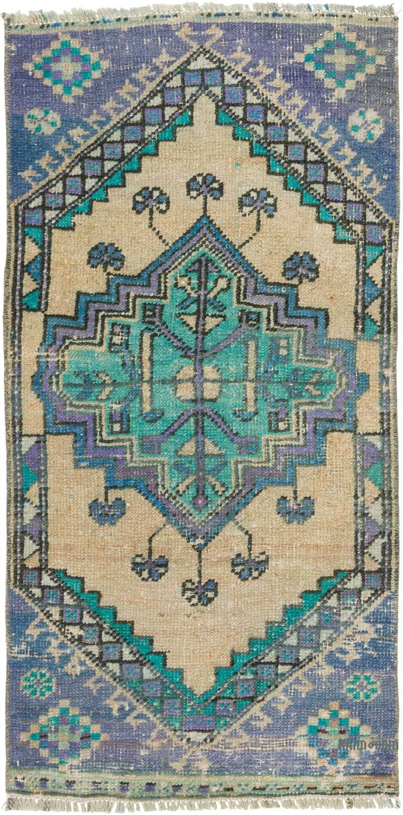 El Dokuma Vintage Halı - 44 cm x 89 cm - K0080523