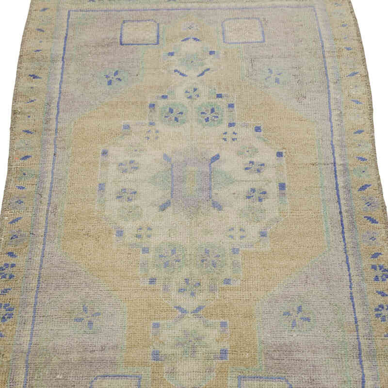 Vintage Turkish Hand-Knotted Rug - 1' 8" x 3' 8" (20" x 44") - K0080524