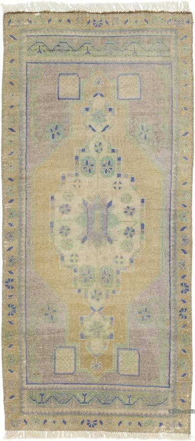 El Dokuma Vintage Halı - 52 cm x 113 cm
