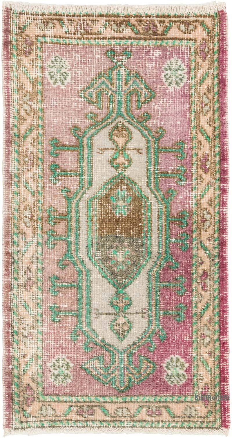 Vintage Turkish Hand-Knotted Rug - 1' 7" x 2' 11" (19" x 35") - K0080526