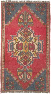 El Dokuma Vintage Halı - 58 cm x 107 cm