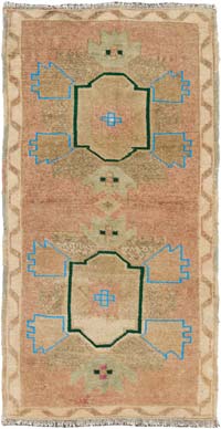 Vintage Turkish Hand-Knotted Rug - 1' 9" x 3' 5" (21" x 41")