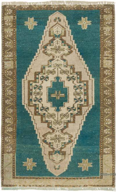 Alfombra Vintage Turca Anudada a Mano - 52 cm x 84 cm