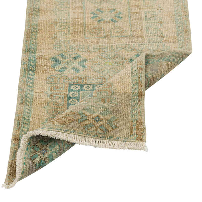 Alfombra Vintage Turca Anudada a Mano - 37 cm x 97 cm - K0080538