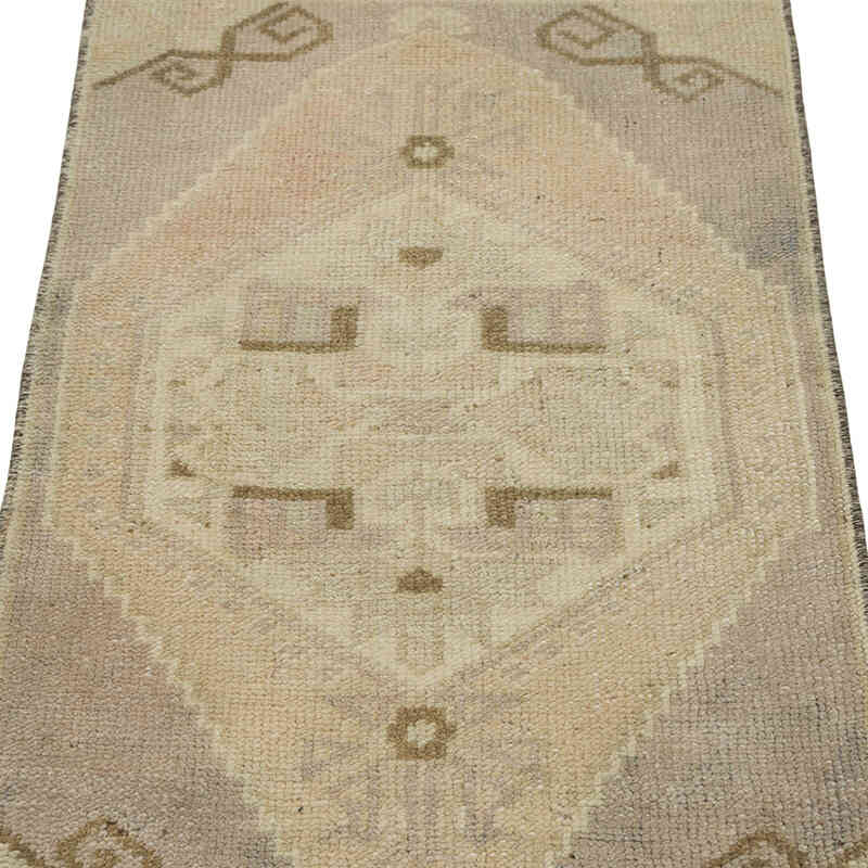 Alfombra Vintage Turca Anudada a Mano - 44 cm x 91 cm - K0080539