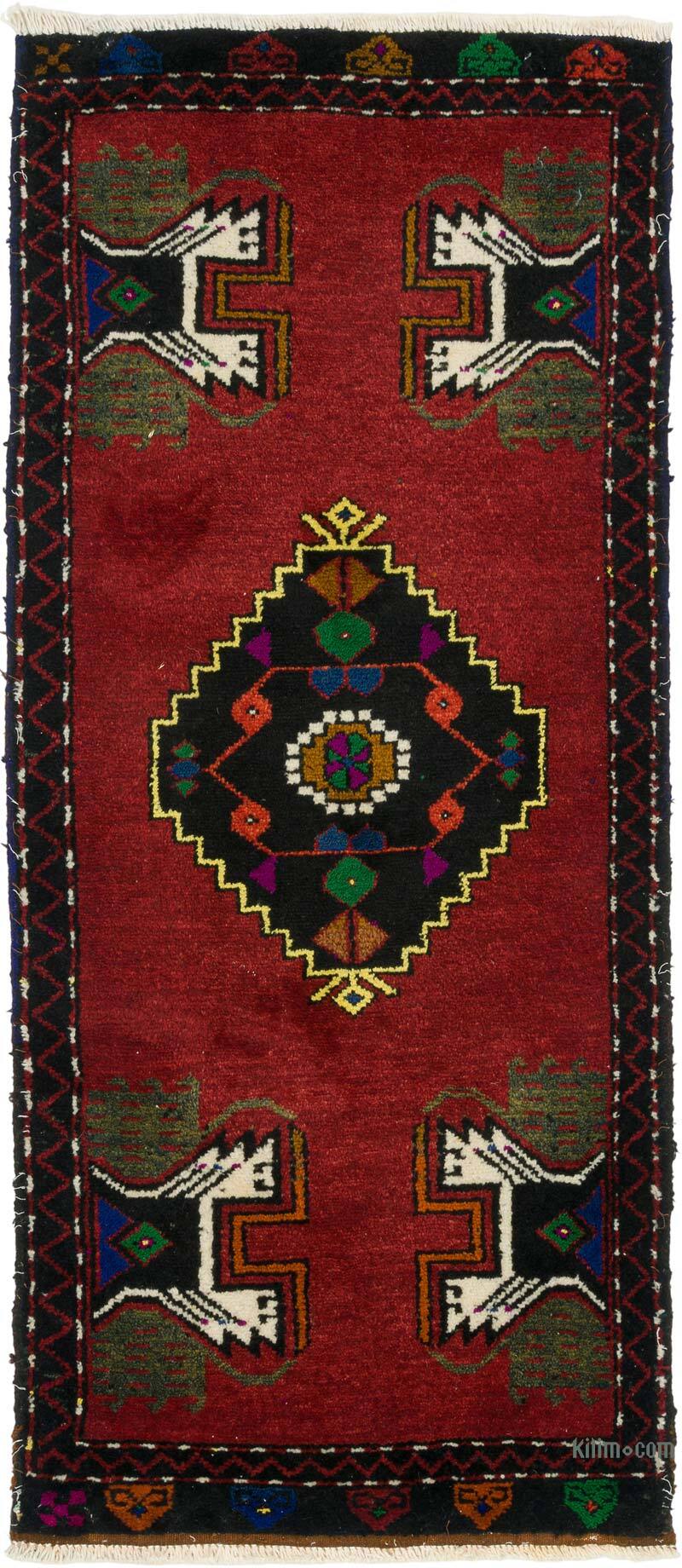 Vintage Turkish Hand-Knotted Rug - 1' 8" x 3' 11" (20" x 47") - K0080543