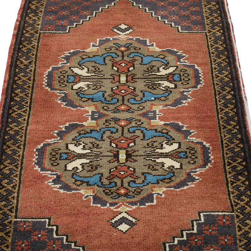 Vintage Turkish Hand-Knotted Rug - 1' 8" x 3'  (20" x 36") - K0080544