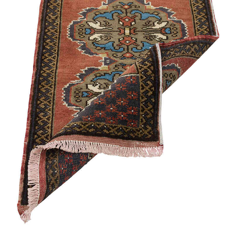 Vintage Turkish Hand-Knotted Rug - 1' 8" x 3'  (20" x 36") - K0080544