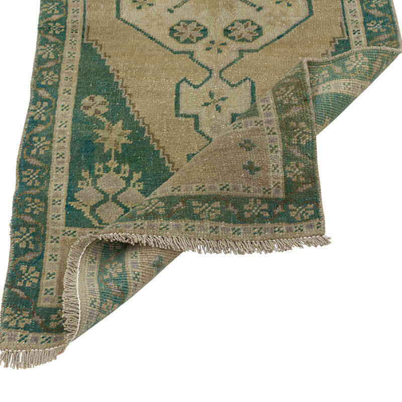 Vintage Turkish Hand-Knotted Rug - 1' 8" x 3' 10" (20" x 46") - K0080545