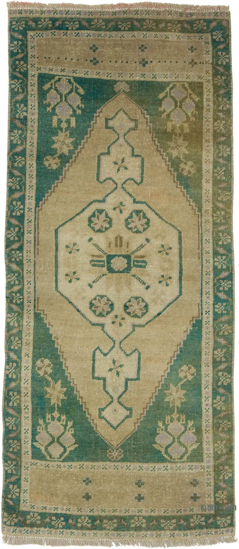 Vintage Turkish Hand-Knotted Rug - 1' 8" x 3' 10" (20" x 46") - K0080545