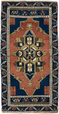 El Dokuma Vintage Halı - 53 cm x 100 cm