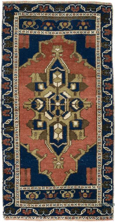 El Dokuma Vintage Halı - 53 cm x 100 cm