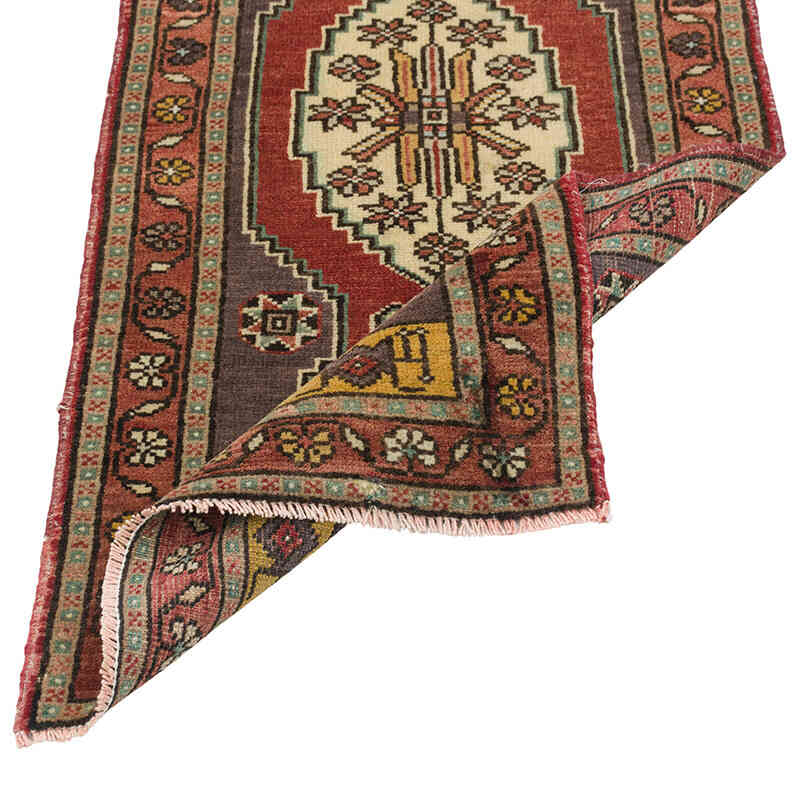 Vintage Turkish Hand-Knotted Rug - 1' 8" x 3' 3" (20" x 39") - K0080548