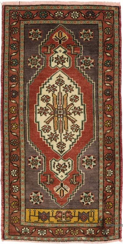 Alfombra Vintage Turca Anudada a Mano - 51 cm x 100 cm