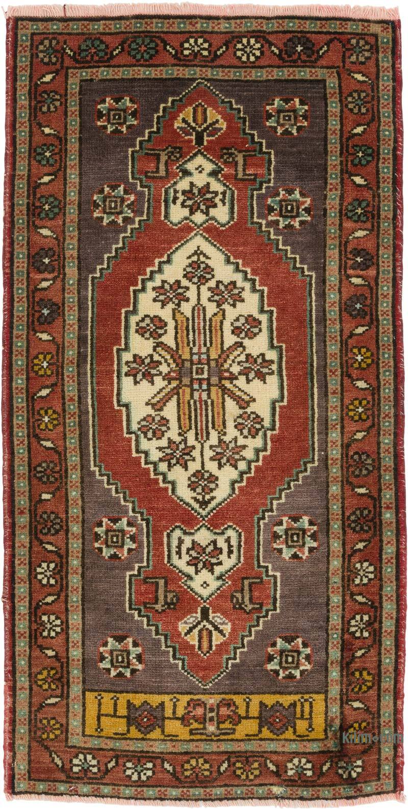 Vintage Turkish Hand-Knotted Rug - 1' 8" x 3' 3" (20" x 39") - K0080548