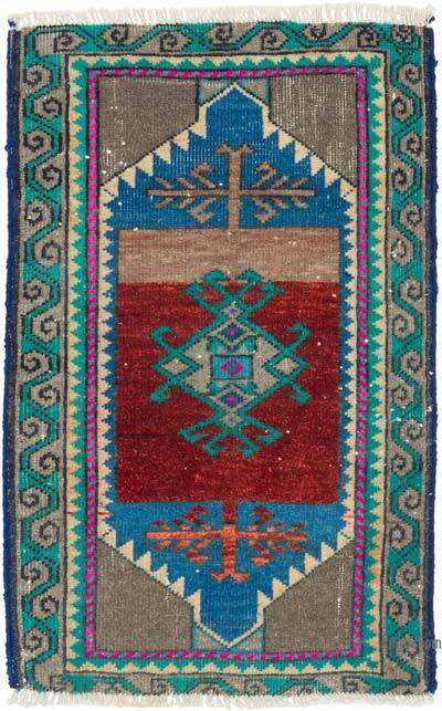 Vintage Turkish Hand-Knotted Rug - 1' 7" x 2' 6" (19" x 30")