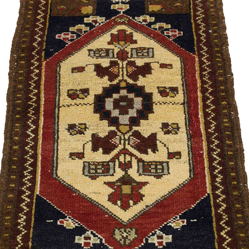 Alfombra Vintage Turca Anudada a Mano - 46 cm x 92 cm - K0080551