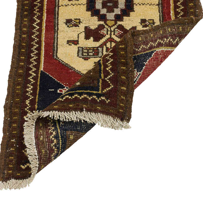Alfombra Vintage Turca Anudada a Mano - 46 cm x 92 cm - K0080551