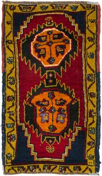 El Dokuma Vintage Halı - 52 cm x 86 cm