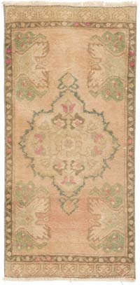 El Dokuma Vintage Halı - 50 cm x 105 cm